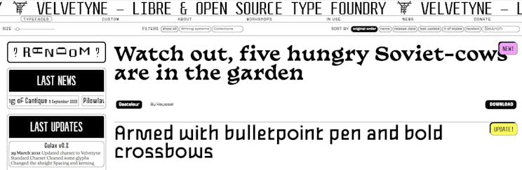 phông chữ mã nguồn mở